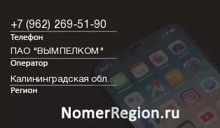 Кто звонил с 9622695190 - регион и оператор